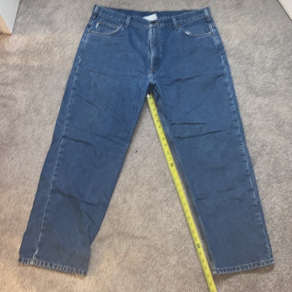 Almost free - Carhartt Mens Flannel Lined Jeans 40 waist relaxed fit - Picture 2 of 9